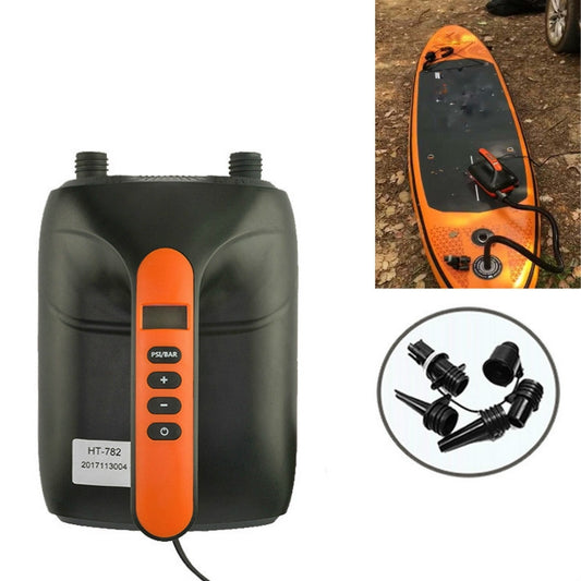 Surf Paddle Board Canoe Inflatable Boat Car High Pressure Electric Air Pump, HT-782 + Battery Folder, HT-782