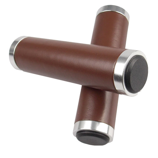 Retro Bicycle Leather Grip Cover Mountain Bike Comfortable Cowhide Grip Cover