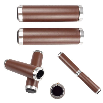 Retro Bicycle Leather Grip Cover Mountain Bike Comfortable Cowhide Grip Cover