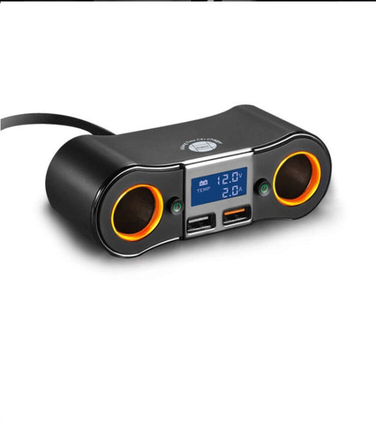 شاحن سيارة ZNB02 ولاعة سجائر بمنفذ USB مزدوج للسيارة، ZNB02