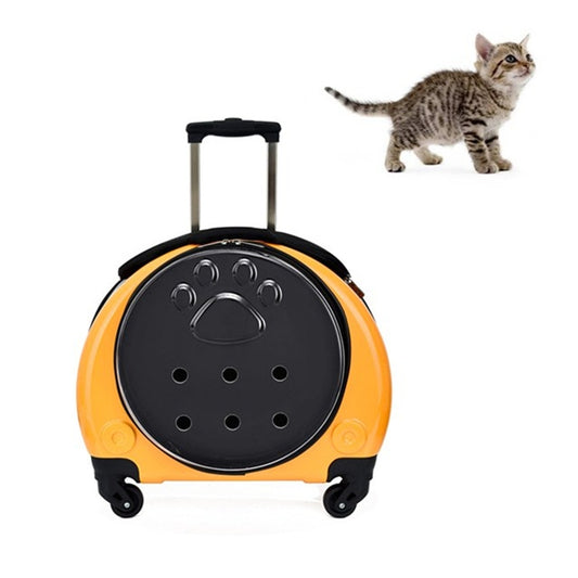 Pet Trolley Case Got Out Portable Pet Bag, Yellow, Golden, Silver, Rose Gold, Bright Yellow