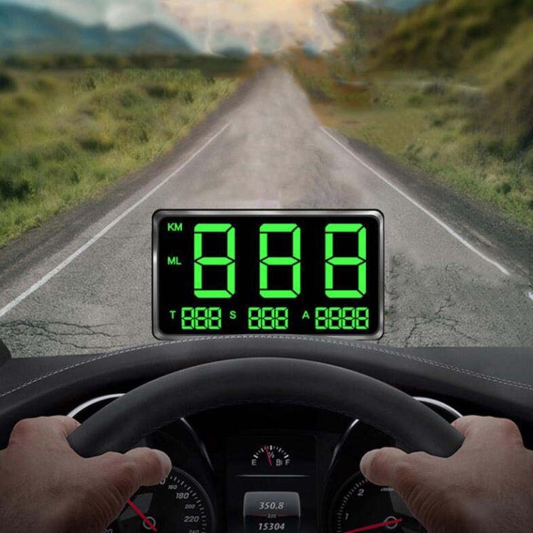 Kingneed C80 4.5inch HUD Car Head-up Display GPS Speed Meter Overspeed Alarm Mileage Altitude Clock, C80 4.5inch