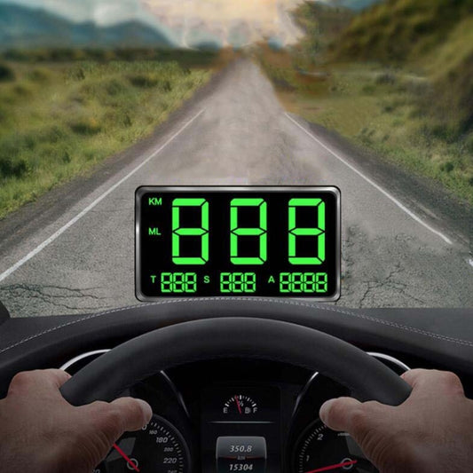 Kingneed C80 4.5inch HUD Car Head-up Display GPS Speed Meter Overspeed Alarm Mileage Altitude Clock, C80 4.5inch