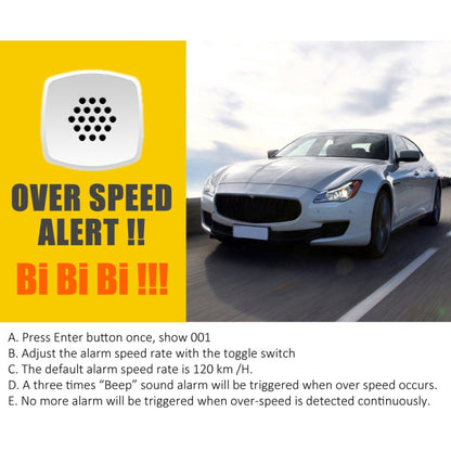 Kingneed C80 4.5inch HUD Car Head-up Display GPS Speed Meter Overspeed Alarm Mileage Altitude Clock, C80 4.5inch