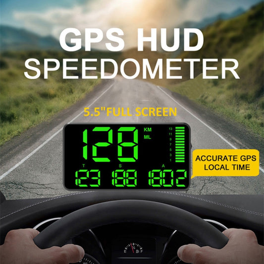 Kingneed C90 5.5inch HUD Car Head-up Display GPS Car Universal Mileage Speed Meter Speeding Alarm / GPS Satellite Speed Measurement, C90 5.5inch