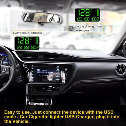 Kingneed C90 5.5inch HUD Car Head-up Display GPS Car Universal Mileage Speed Meter Speeding Alarm / GPS Satellite Speed Measurement, C90 5.5inch