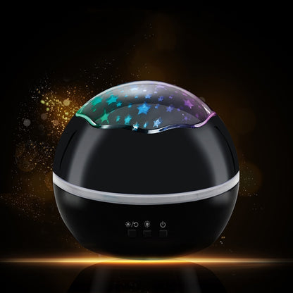 Small Ball USB Rotating Starry Sky Ocean Projector Night Light, Black, White, Blue, Pink