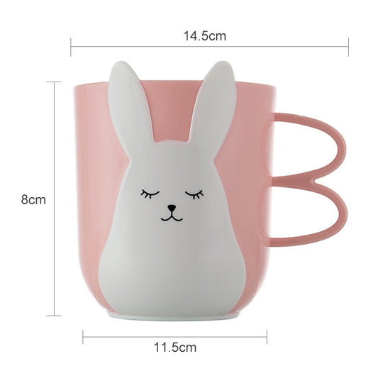 Creative Cute Mouthwash Cup Household Brushing Cup Plastic Children Cup with Handle, Nordic Powder, Nordic Grey, Nordic Blue