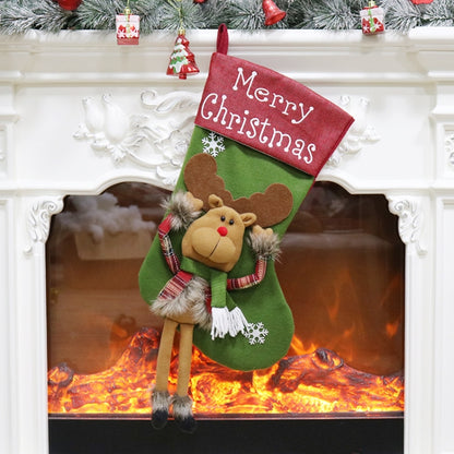 Christmas Decorations Christmas Socks Christmas Tree Pendant Children Gift Candy Bag, Senior, Snowman, Elk