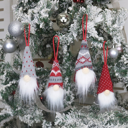 Christmas Decorations Faceless Doll Pendant Old Man Doll Pendant, A, B, C, D