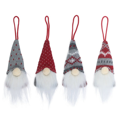 Christmas Decorations Faceless Doll Pendant Old Man Doll Pendant, A, B, C, D