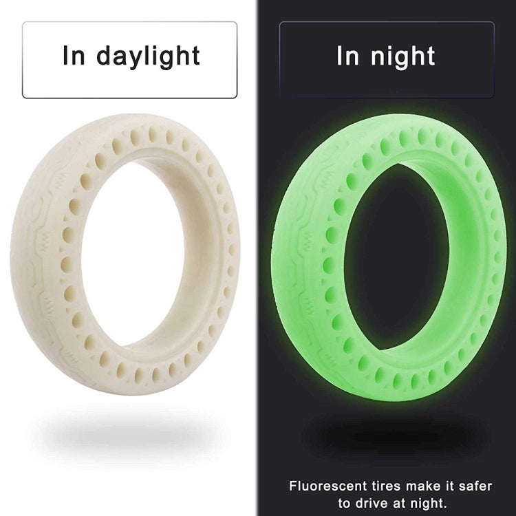 M0137 For Xiaomi Mijia M365 Electric Scooter Accessories 8.5 inch Shock-absorbing Pattern Honeycomb Solid Tire Fluorescent Tire