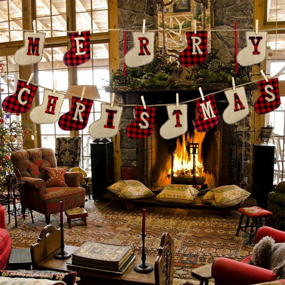 Christmas Banner MERRY CHRISTMAS Christmas Decoration Flag Christmas Pendant, MERRY CHRISTMAS Flag