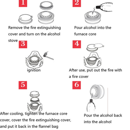 Outdoor Camping Alcohol Stove Vaporized Liquid Alcohol Atove Mini Alcohol Stove Portable Creative Alcohol Stove