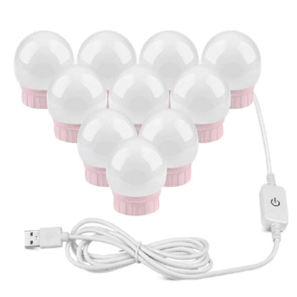 Mirror Front Light Dimmable Makeup Mirror USB Touch Control Light, 2 LEDs, 6  LEDs, 10  LEDs, 14  LEDs