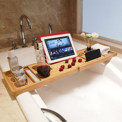 Bathtub Wine Mobile Phone Tablet Stand Bathtub Shelf Tray Shelf Rack, Wine Mobile Phone Tablet Stand