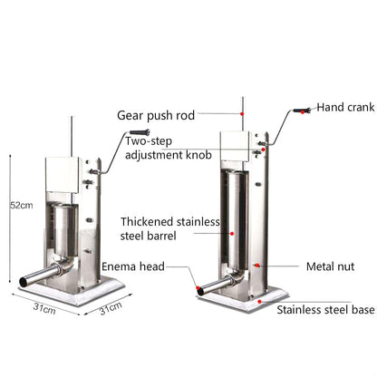 3L Manual Sausage Filling Machine Stainless Steel Sausage Filling Machine, 3L Manual Sausage Filling Machine