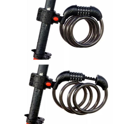 TONYON TY566 Bicycle Lock Five-digit Code Lock Mountain Bike Bar Wire Lock Single Rim Lock
