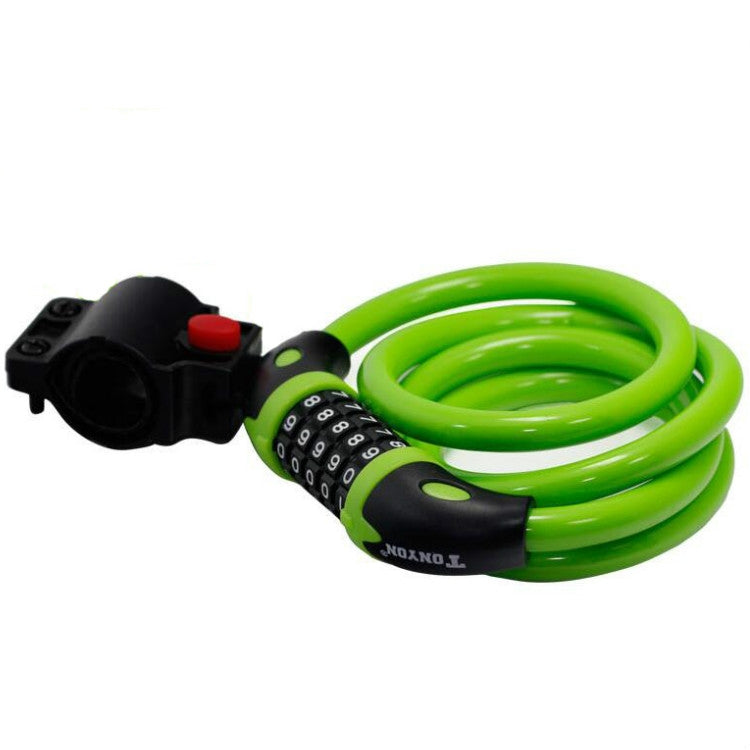 TONYON TY566 Bicycle Lock Five-digit Code Lock Mountain Bike Bar Wire Lock Single Rim Lock