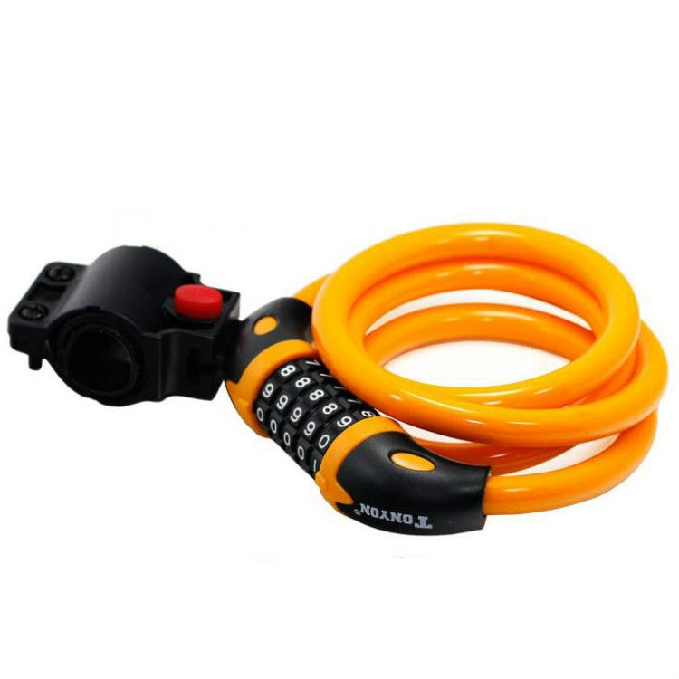 TONYON TY566 Bicycle Lock Five-digit Code Lock Mountain Bike Bar Wire Lock Single Rim Lock