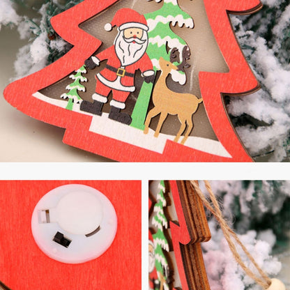 Christmas Decorations Christmas Tree Luminous Pendant, Christmas Tree, Christmas Balls, Car, CarFive-pointed Star