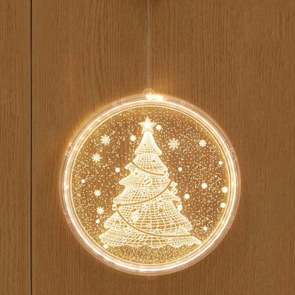 Christmas Decoration Light LED Holiday 3D Hanging Lamp, Battery, USB