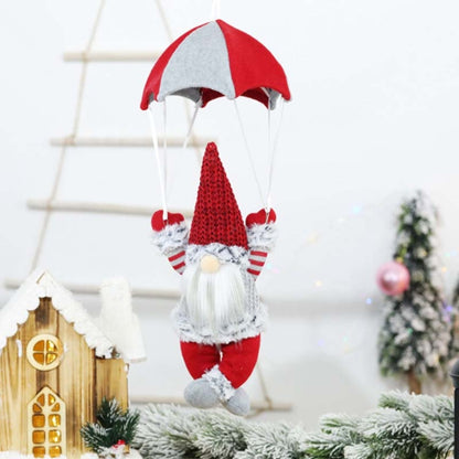Faceless Skydiving Santa Claus Christmas Window Hanging Decorations