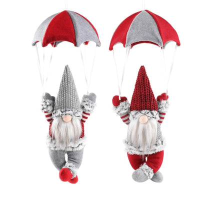 Faceless Skydiving Santa Claus Christmas Window Hanging Decorations
