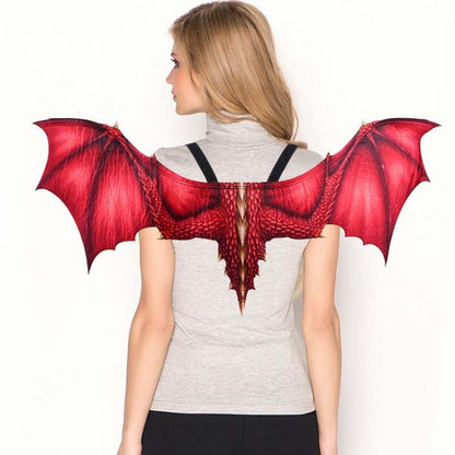Halloween Carnival Adult Decoration Non-woven Dragon Wings Cosplay Wings Props, One Size