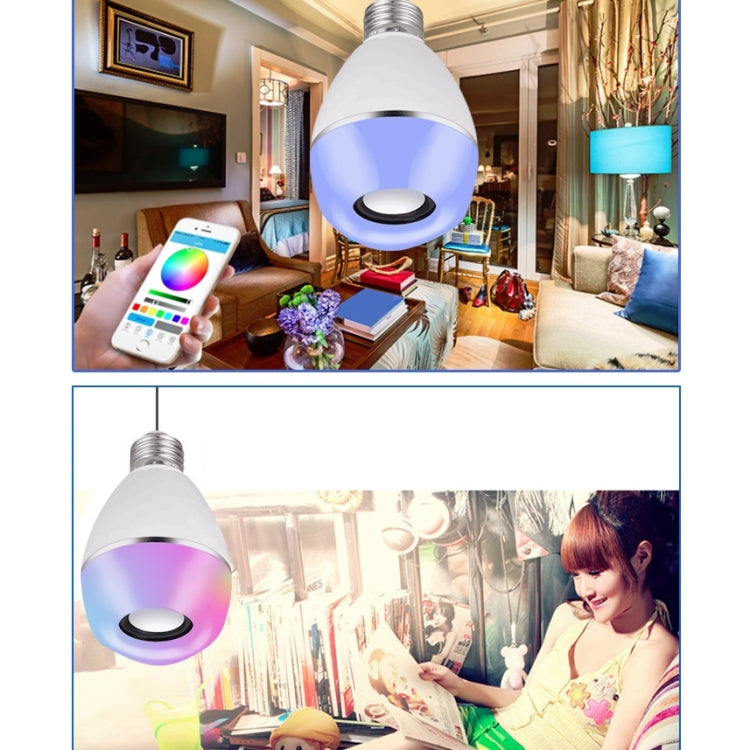 E27 LED Music Bulb Smart Colorful Remote Control Wake Up Light, APP Multi-link Music Light, APP+Remote Control