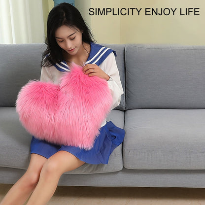 Home Cushion Pillow can be Washed without Core Heart-shaped Pillowcase, 40x50cm