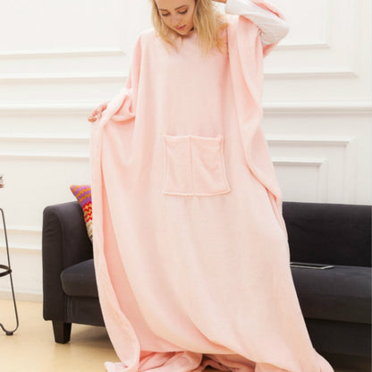 Spring and Autumn Soft and Thick Coral Fleece Blanket TV Blanket, Red, Pink, Navy