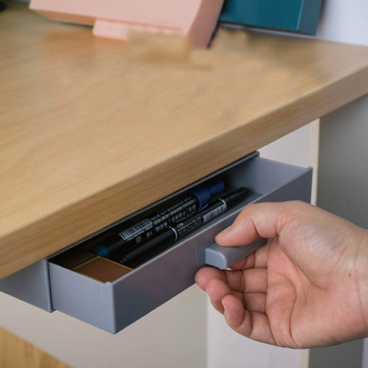 صندوق تخزين بأدراج مخفية، قاعدة لاصقة للمكتب، حافظة أقلام كبيرة الحجم، أزرق داكن، أزرق فاتح، وردي، رمادي