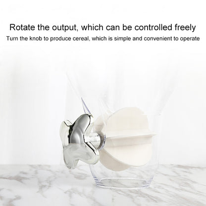 Multifunctional Double Head Cereal Dispenser Cereal Machine, White, Black