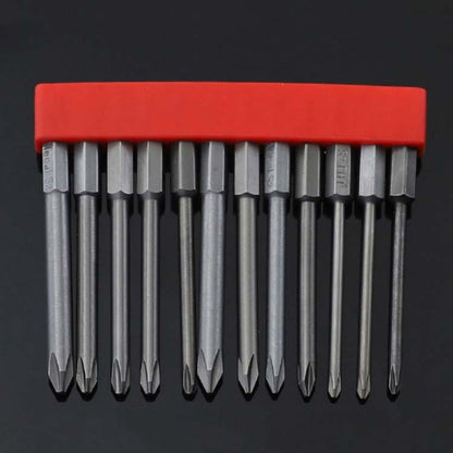 12 PCS / Set Screwdriver Bit With Magnetic S2 Alloy Steel Electric Screwdriver, 1, 2, 3, 4, 5, 6, 7, 8, 9, 10, 11, 12, 13