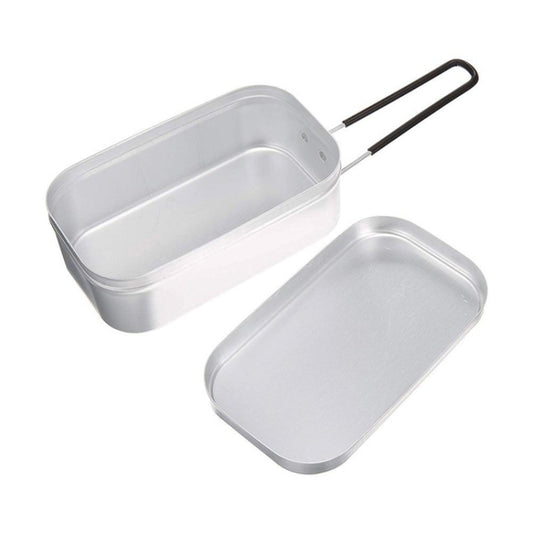 Outdoor Travel Camping Camping Lunch Box Portable Foldable Aluminum Lunch Box Retro Lunch Box Small