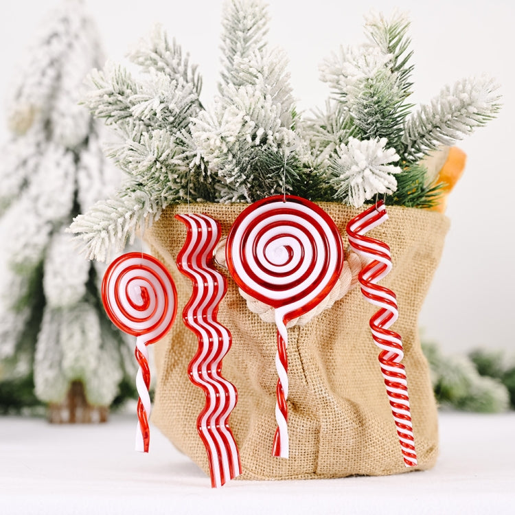 Christmas Decorations Simulation Candy Christmas Tree Ornaments, Wave Sugar, Candy Roll