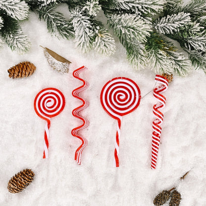 Christmas Decorations Simulation Candy Christmas Tree Ornaments, Wave Sugar, Candy Roll