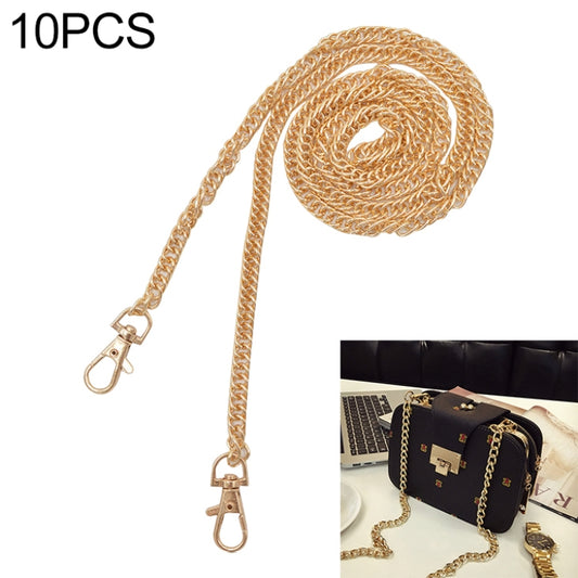 10 PCS Metal Chain Shoulder Bags Handbag Buckle Handle DIY Double Woven Iron Chain Belt, 40cm, 60cm