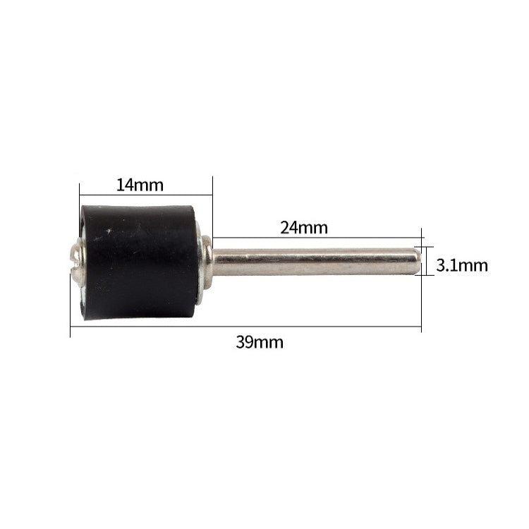 6 PCS Rubber Wheel Connecting Rod Sandpaper Ring Fixing Rod, Without Sandpaper Ring, 12.7MM 3.15MM, 12.7MM 2.3MM, 6.35MM 2.3MM