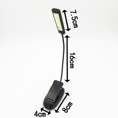 Portable Dual Flexible Arms COB LED Clip Camping Light Reading Desk Laptop Music Stand Lamp, 2