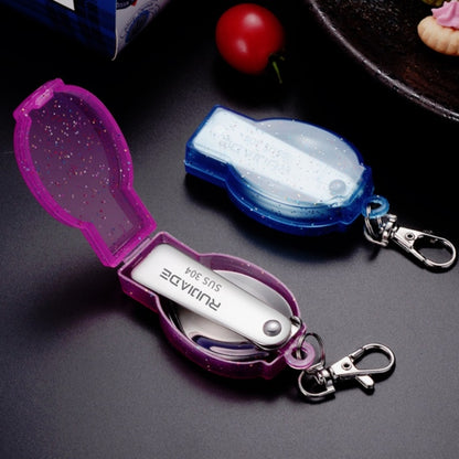 2PCS Stainless Steel Folding Fork Spoon Integrated Dual-use Picnic Portable Tableware, Random Color Delivery