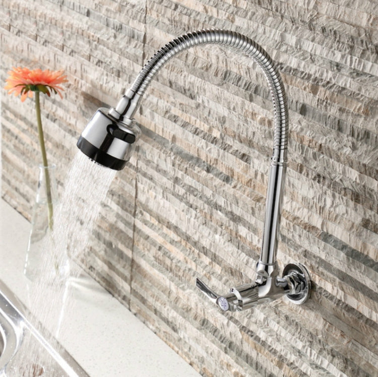 Kitchen Faucet Anti-splash Head Wash Basin Sink Universal Rotatable Faucet Full Copper Joint, Cold Water, Cold Water+50 cm Tube, Cold Water+60 cm Tube, Cold Water+80 cm Tube, Hot & Cold Water, Hot & Cold Water+60 cm Tube, 304 Cold Water����������������...