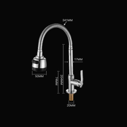 Kitchen Faucet Anti-splash Head Wash Basin Sink Universal Rotatable Faucet Full Copper Joint, Cold Water, Cold Water+50 cm Tube, Cold Water+60 cm Tube, Cold Water+80 cm Tube, Hot & Cold Water, Hot & Cold Water+60 cm Tube, 304 Cold Water����������������...