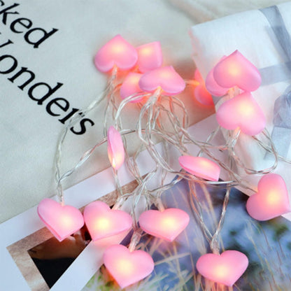 أضواء خرافية LED على شكل قلب حب، أضواء سلسلة عيد الميلاد، إضاءة العطلات، ديكور غرفة النوم والمنزل، 2 متر، 16 مصباح LED، 3 متر، 20 مصباح LED