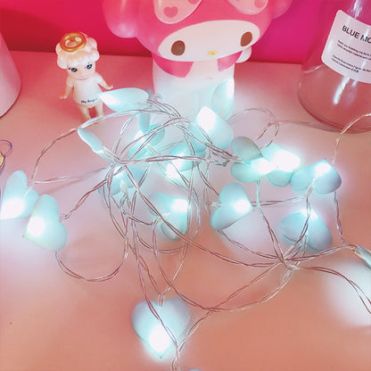 أضواء خرافية LED على شكل قلب حب، أضواء سلسلة عيد الميلاد، إضاءة العطلات، ديكور غرفة النوم والمنزل، 2 متر، 16 مصباح LED، 3 متر، 20 مصباح LED