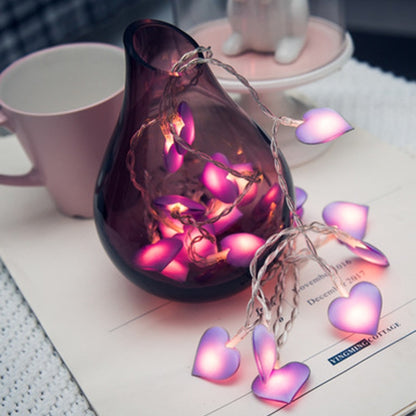 أضواء خرافية LED على شكل قلب حب، أضواء سلسلة عيد الميلاد، إضاءة العطلات، ديكور غرفة النوم والمنزل، 2 متر، 16 مصباح LED، 3 متر، 20 مصباح LED