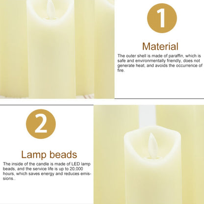 4 in 1 Remote Control Yello Light LED Candle Lamp Halloween Christmas Wedding Decorative Light