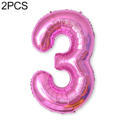 2 PCS 40 Inch Aluminium Foil Number Balloons Birthday Wedding Engagement Party Decor Kids Ball Supplies
