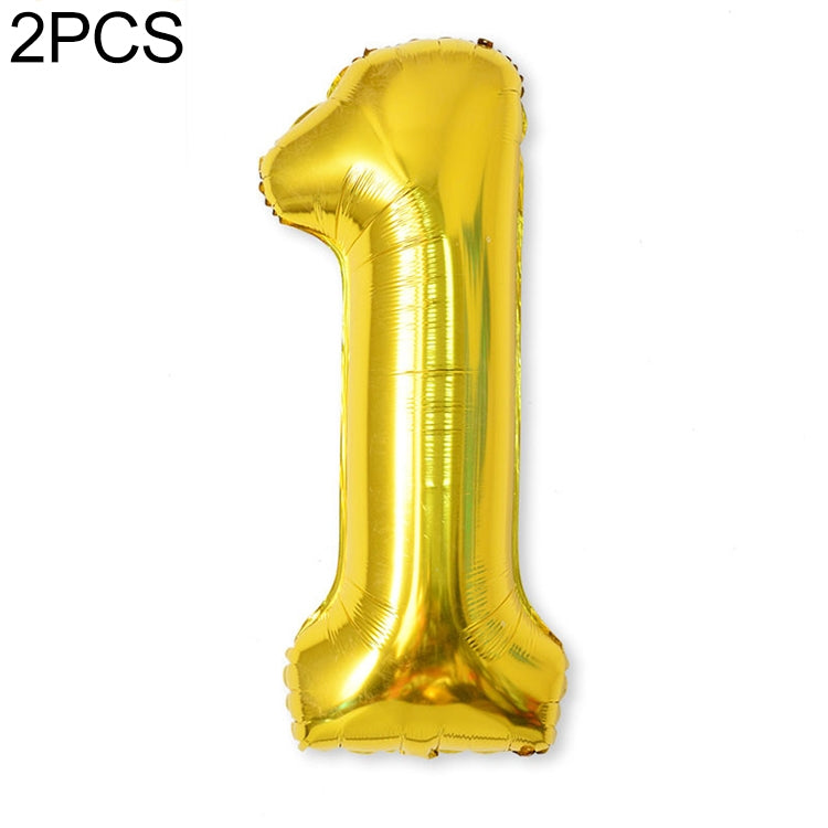 2 PCS 40 Inch Aluminium Foil Number Balloons Birthday Wedding Engagement Party Decor Kids Ball Supplies